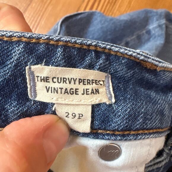 Madewell medium wash Curvy Perfect Vintage straight leg jean SIZE 29P - Picture 5 of 7